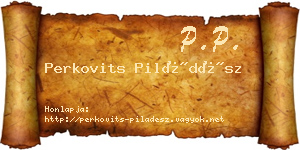 Perkovits Piládész névjegykártya